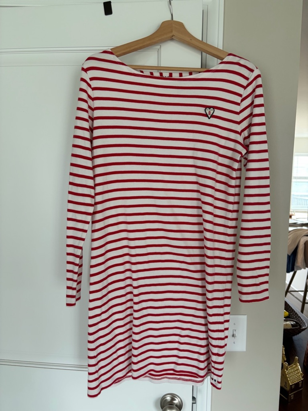 Scotch & Soda Red and White Striped long sleeve Dress